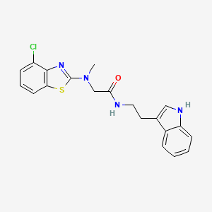 molecular formula C20H19ClN4OS B2532909 N-(2-(1H-indol-3-yl)ethyl)-2-((4-chlorobenzo[d]thiazol-2-yl)(methyl)amino)acetamide CAS No. 1396853-98-7