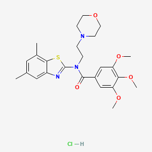 N-(5,7-dimethylbenzo[d]thiazol-2-yl)-3,4,5-trimethoxy-N-(2-morpholinoethyl)benzamide hydrochloride
