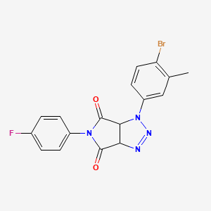 molecular formula C17H12BrFN4O2 B2532915 1-(4-bromo-3-methylphenyl)-5-(4-fluorophenyl)-1,6a-dihydropyrrolo[3,4-d][1,2,3]triazole-4,6(3aH,5H)-dione CAS No. 1173065-06-9