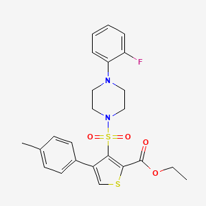 Ethyl 3-{[4-(2-fluorophenyl)piperazin-1-yl]sulfonyl}-4-(4-methylphenyl)thiophene-2-carboxylate