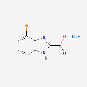 molecular formula C8H4BrN2NaO2 B2532920 Sodium;4-bromo-1H-benzimidazole-2-carboxylate CAS No. 2377034-13-2