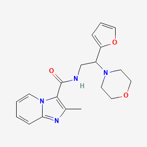 molecular formula C19H22N4O3 B2532921 N-(2-(furan-2-yl)-2-morpholinoethyl)-2-methylimidazo[1,2-a]pyridine-3-carboxamide CAS No. 1208832-36-3