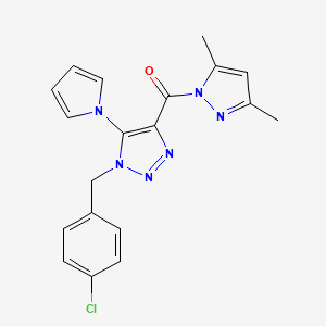 [1-(4-chlorobenzyl)-5-(1H-pyrrol-1-yl)-1H-1,2,3-triazol-4-yl](3,5-dimethyl-1H-pyrazol-1-yl)methanone