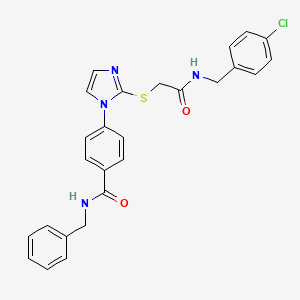 N-benzyl-4-(2-((2-((4-chlorobenzyl)amino)-2-oxoethyl)thio)-1H-imidazol-1-yl)benzamide