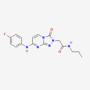 2-[7-(4-fluoroanilino)-3-oxo[1,2,4]triazolo[4,3-a]pyrimidin-2(3H)-yl]-N~1~-propylacetamide