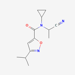 N-(1-Cyanoethyl)-N-cyclopropyl-3-propan-2-yl-1,2-oxazole-5-carboxamide