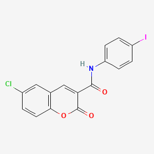 6-chloro-N-(4-iodophenyl)-2-oxo-2H-chromene-3-carboxamide