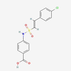 4-[[(E)-2-(4-chlorophenyl)ethenyl]sulfonylamino]benzoic Acid