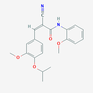 (Z)-2-cyano-N-(2-methoxyphenyl)-3-(3-methoxy-4-propan-2-yloxyphenyl)prop-2-enamide
