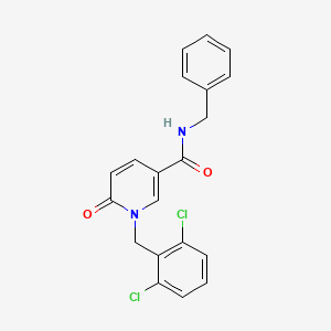 N-benzyl-1-[(2,6-dichlorophenyl)methyl]-6-oxopyridine-3-carboxamide