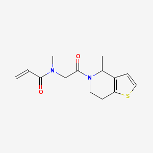 molecular formula C14H18N2O2S B2532983 N-Methyl-N-[2-(4-methyl-6,7-dihydro-4H-thieno[3,2-c]pyridin-5-yl)-2-oxoethyl]prop-2-enamide CAS No. 2201551-95-1