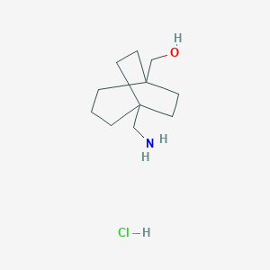 (5-(Aminomethyl)bicyclo[3.2.2]nonan-1-yl)methanol hydrochloride