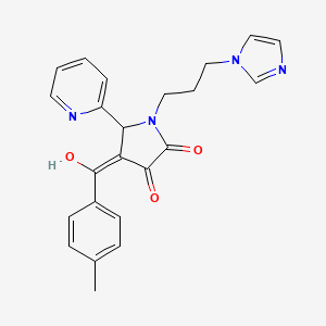 1-(3-(1H-imidazol-1-yl)propyl)-3-hydroxy-4-(4-methylbenzoyl)-5-(pyridin-2-yl)-1H-pyrrol-2(5H)-one
