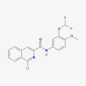 molecular formula C18H13ClF2N2O3 B2532991 1-chloro-N-[3-(difluoromethoxy)-4-methoxyphenyl]isoquinoline-3-carboxamide CAS No. 1090888-53-1
