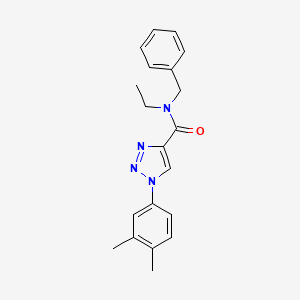 molecular formula C20H22N4O B2532995 N-benzyl-1-(3,4-dimethylphenyl)-N-ethyl-1H-1,2,3-triazole-4-carboxamide CAS No. 1105215-53-9