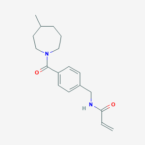 B2532999 N-[[4-(4-Methylazepane-1-carbonyl)phenyl]methyl]prop-2-enamide CAS No. 2201690-14-2
