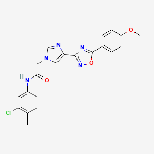 N-(3-chloro-4-methylphenyl)-2-{4-[5-(4-methoxyphenyl)-1,2,4-oxadiazol-3-yl]-1H-imidazol-1-yl}acetamide