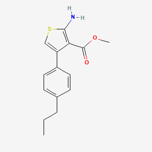 molecular formula C15H17NO2S B2533005 2-氨基-4-(4-丙基苯基)噻吩-3-羧酸甲酯 CAS No. 350990-11-3