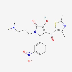 1-(3-(dimethylamino)propyl)-4-(2,4-dimethylthiazole-5-carbonyl)-3-hydroxy-5-(3-nitrophenyl)-1H-pyrrol-2(5H)-one
