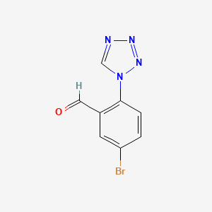 molecular formula C8H5BrN4O B2533024 5-Bromo-2-(tetrazol-1-yl)benzaldehyde CAS No. 2248318-55-8