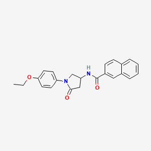molecular formula C23H22N2O3 B2533035 N-(1-(4-ethoxyphenyl)-5-oxopyrrolidin-3-yl)-2-naphthamide CAS No. 896283-19-5
