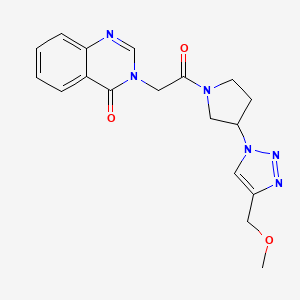 3-(2-{3-[4-(methoxymethyl)-1H-1,2,3-triazol-1-yl]pyrrolidin-1-yl}-2-oxoethyl)-3,4-dihydroquinazolin-4-one