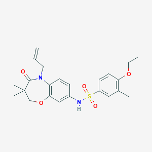 N-(5-allyl-3,3-dimethyl-4-oxo-2,3,4,5-tetrahydrobenzo[b][1,4]oxazepin-8-yl)-4-ethoxy-3-methylbenzenesulfonamide