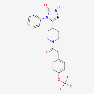 4-phenyl-5-(1-{[4-(trifluoromethoxy)phenyl]acetyl}piperidin-4-yl)-2,4-dihydro-3H-1,2,4-triazol-3-one