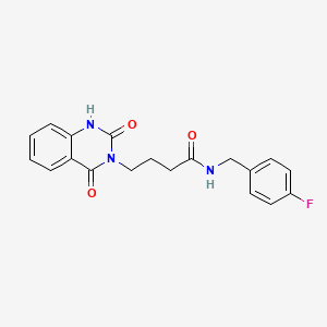 molecular formula C19H18FN3O3 B2533084 4-(2,4-dioxo-1H-quinazolin-3-yl)-N-[(4-fluorophenyl)methyl]butanamide CAS No. 896354-04-4