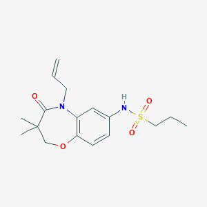 molecular formula C17H24N2O4S B2533085 N-(5-allyl-3,3-diméthyl-4-oxo-2,3,4,5-tétrahydrobenzo[b][1,4]oxazépin-7-yl)propane-1-sulfonamide CAS No. 922077-71-2