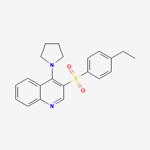 3-(4-Ethylbenzenesulfonyl)-4-(pyrrolidin-1-yl)quinoline