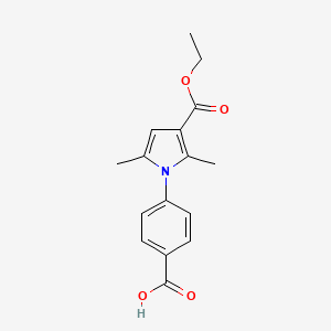 molecular formula C16H17NO4 B2533088 4-[3-(ethoxycarbonyl)-2,5-dimethyl-1H-pyrrol-1-yl]benzoic acid CAS No. 500728-32-5