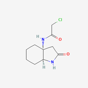 N-[(3Ar,7aS)-2-oxo-3,4,5,6,7,7a-hexahydro-1H-indol-3a-yl]-2-chloroacetamide