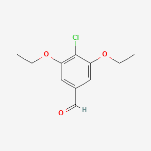 molecular formula C11H13ClO3 B2533092 4-氯-3,5-二乙氧基苯甲醛 CAS No. 916344-45-1