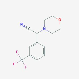 molecular formula C13H13F3N2O B2533094 2-吗啉-2-[3-(三氟甲基)苯基]丙腈 CAS No. 66548-59-2