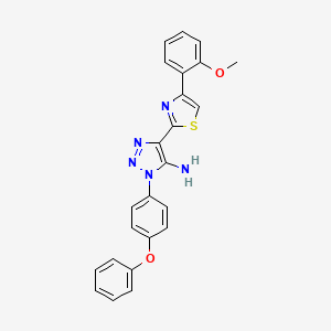 molecular formula C24H19N5O2S B2533103 4-[4-(2-methoxyphenyl)-1,3-thiazol-2-yl]-1-(4-phenoxyphenyl)-1H-1,2,3-triazol-5-amine CAS No. 1251562-86-3