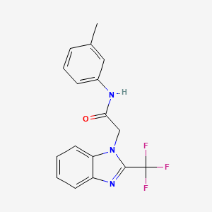 molecular formula C17H14F3N3O B2533104 N-(3-methylphenyl)-2-[2-(trifluoromethyl)benzimidazol-1-yl]acetamide CAS No. 478030-71-6