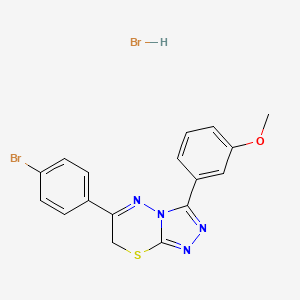6-(4-bromophenyl)-3-(3-methoxyphenyl)-7H-[1,2,4]triazolo[3,4-b][1,3,4]thiadiazine hydrobromide