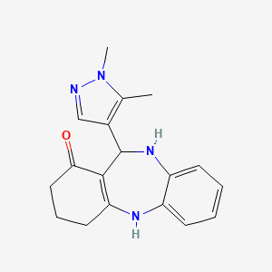 11-(1,5-dimethyl-1H-pyrazol-4-yl)-2,3,4,5,10,11-hexahydro-1H-dibenzo[b,e][1,4]diazepin-1-one