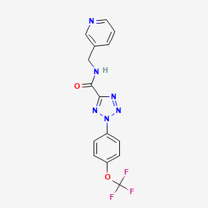 molecular formula C15H11F3N6O2 B2533109 N-(pyridin-3-ylmethyl)-2-(4-(trifluoromethoxy)phenyl)-2H-tetrazole-5-carboxamide CAS No. 1396852-00-8