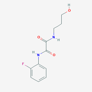 N-(2-fluorophenyl)-N'-(3-hydroxypropyl)ethanediamide
