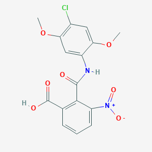 2-[(4-Chloro-2,5-dimethoxyphenyl)carbamoyl]-3-nitrobenzoic acid