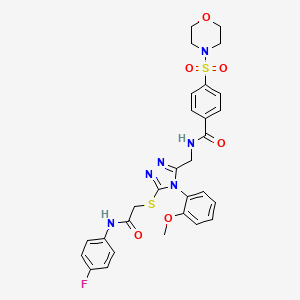 molecular formula C29H29FN6O6S2 B2533116 N-((5-((2-((4-fluorophényl)amino)-2-oxoéthyl)thio)-4-(2-méthoxyphényl)-4H-1,2,4-triazol-3-yl)méthyl)-4-(morpholinosulfonyl)benzamide CAS No. 309967-85-9