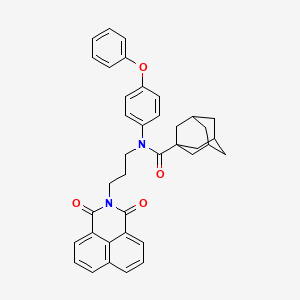 molecular formula C38H36N2O4 B2533120 N-[3-(1,3-dioxobenzo[de]isoquinolin-2-yl)propyl]-N-(4-phenoxyphenyl)adamantane-1-carboxamide CAS No. 317376-02-6