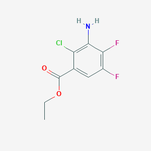 molecular formula C9H8ClF2NO2 B2533122 3-氨基-2-氯-4,5-二氟苯甲酸乙酯 CAS No. 1341063-89-5