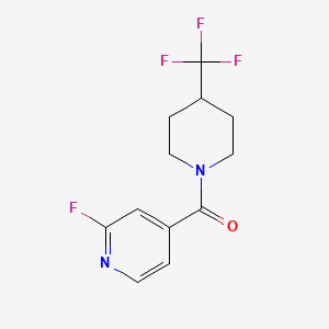 molecular formula C12H12F4N2O B2533126 (2-氟吡啶-4-基)(4-(三氟甲基)哌啶-1-基)甲酮 CAS No. 1491672-98-0