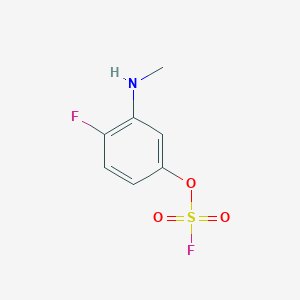 molecular formula C7H7F2NO3S B2533132 1-Fluoro-4-fluorosulfonyloxy-2-(methylamino)benzene CAS No. 2411246-31-4