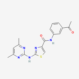 N-(3-acetylphenyl)-2-((4,6-dimethylpyrimidin-2-yl)amino)thiazole-4-carboxamide