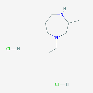 molecular formula C8H20Cl2N2 B2533138 二盐酸1-乙基-3-甲基-1,4-二氮杂环戊烷 CAS No. 1909337-73-0