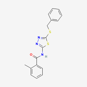 N-(5-benzylsulfanyl-1,3,4-thiadiazol-2-yl)-2-methylbenzamide